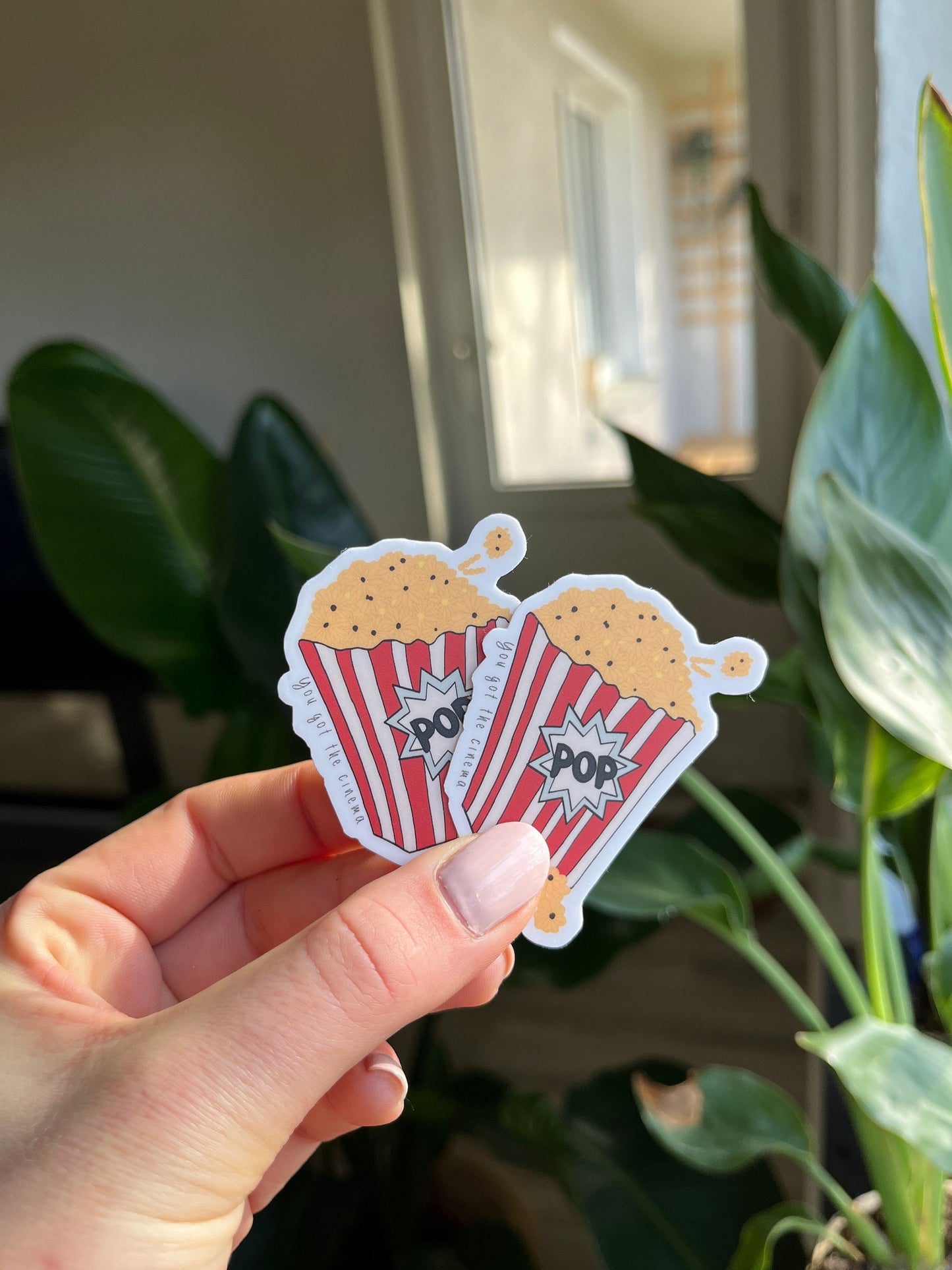 waterproof Cinema popcorn sticker