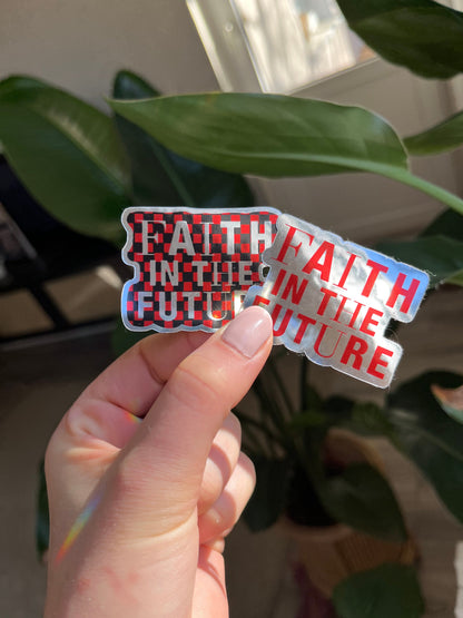 Waterproof faith Silver mirror Stickers