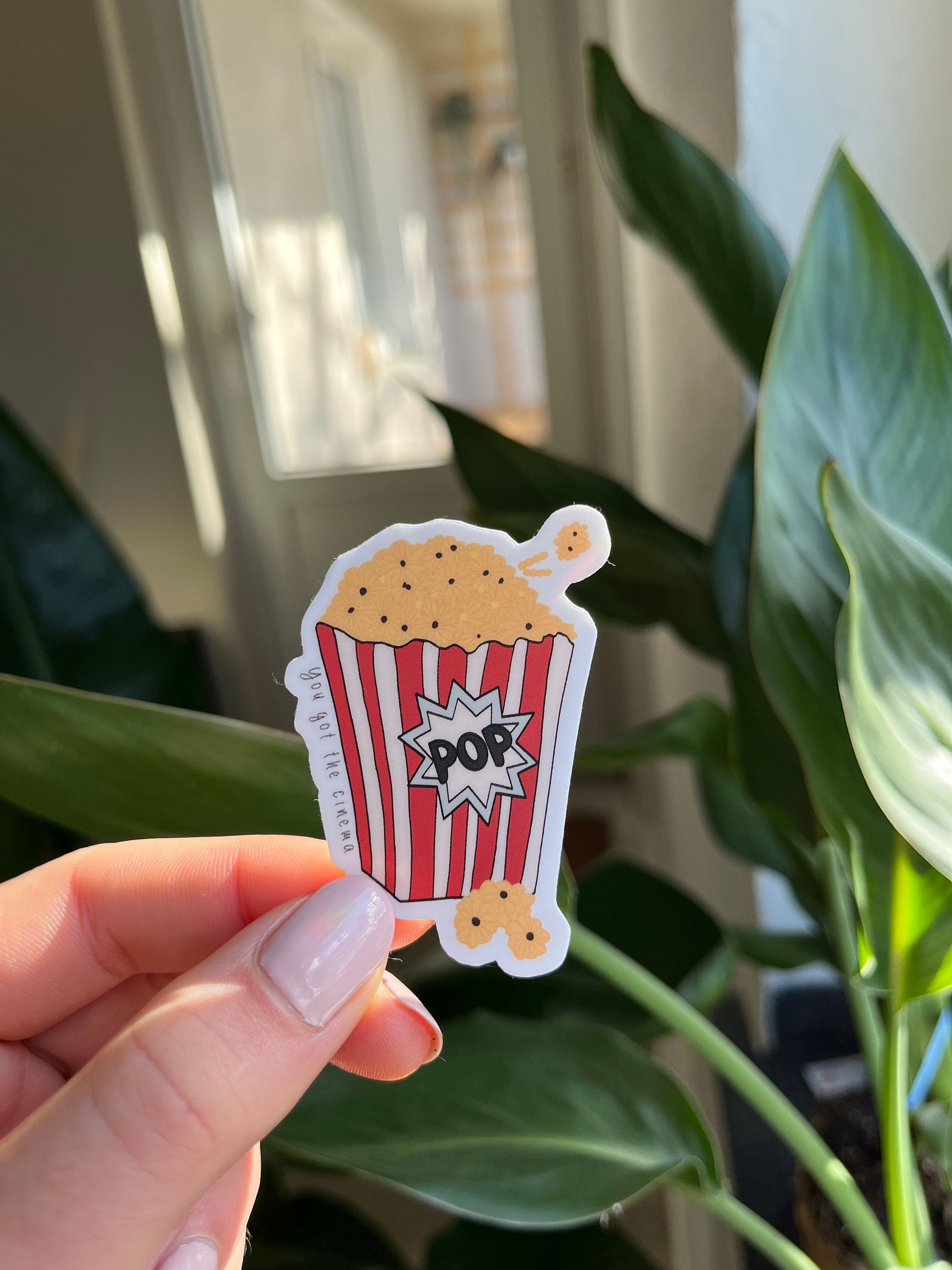 waterproof Cinema popcorn sticker