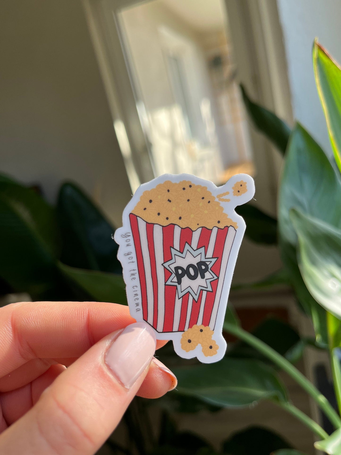 waterproof Cinema popcorn sticker