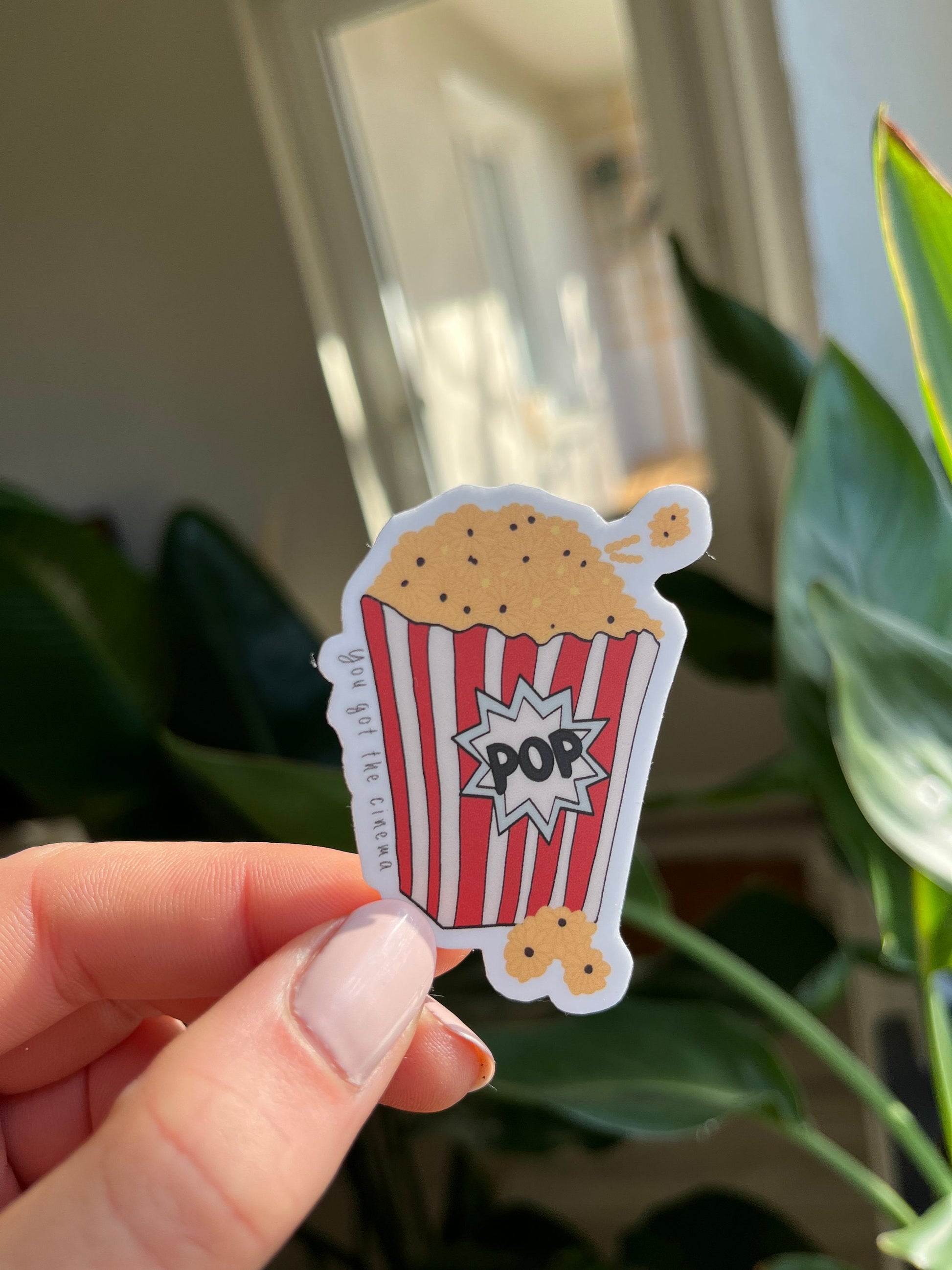waterproof Cinema popcorn sticker