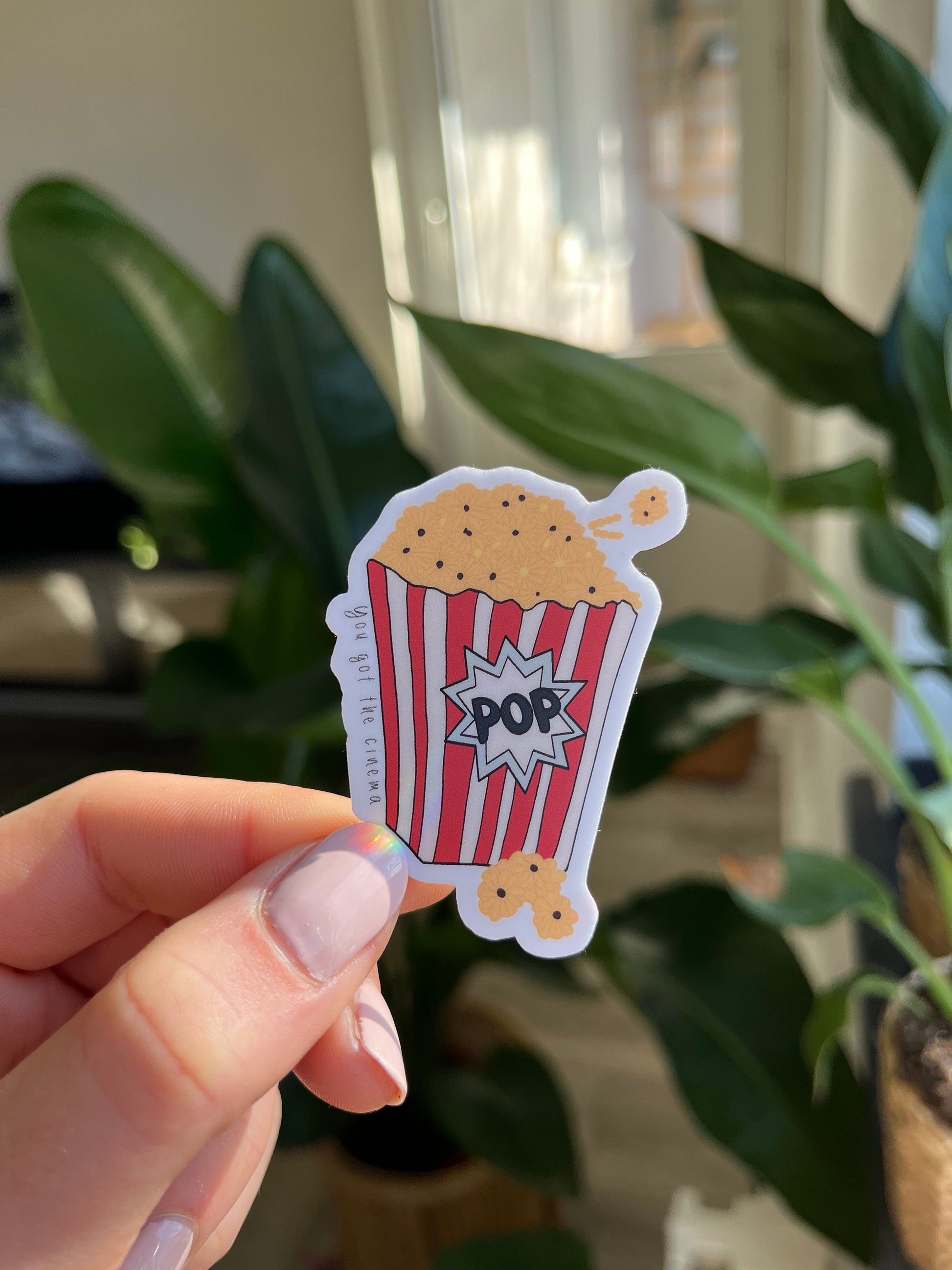 waterproof Cinema popcorn sticker