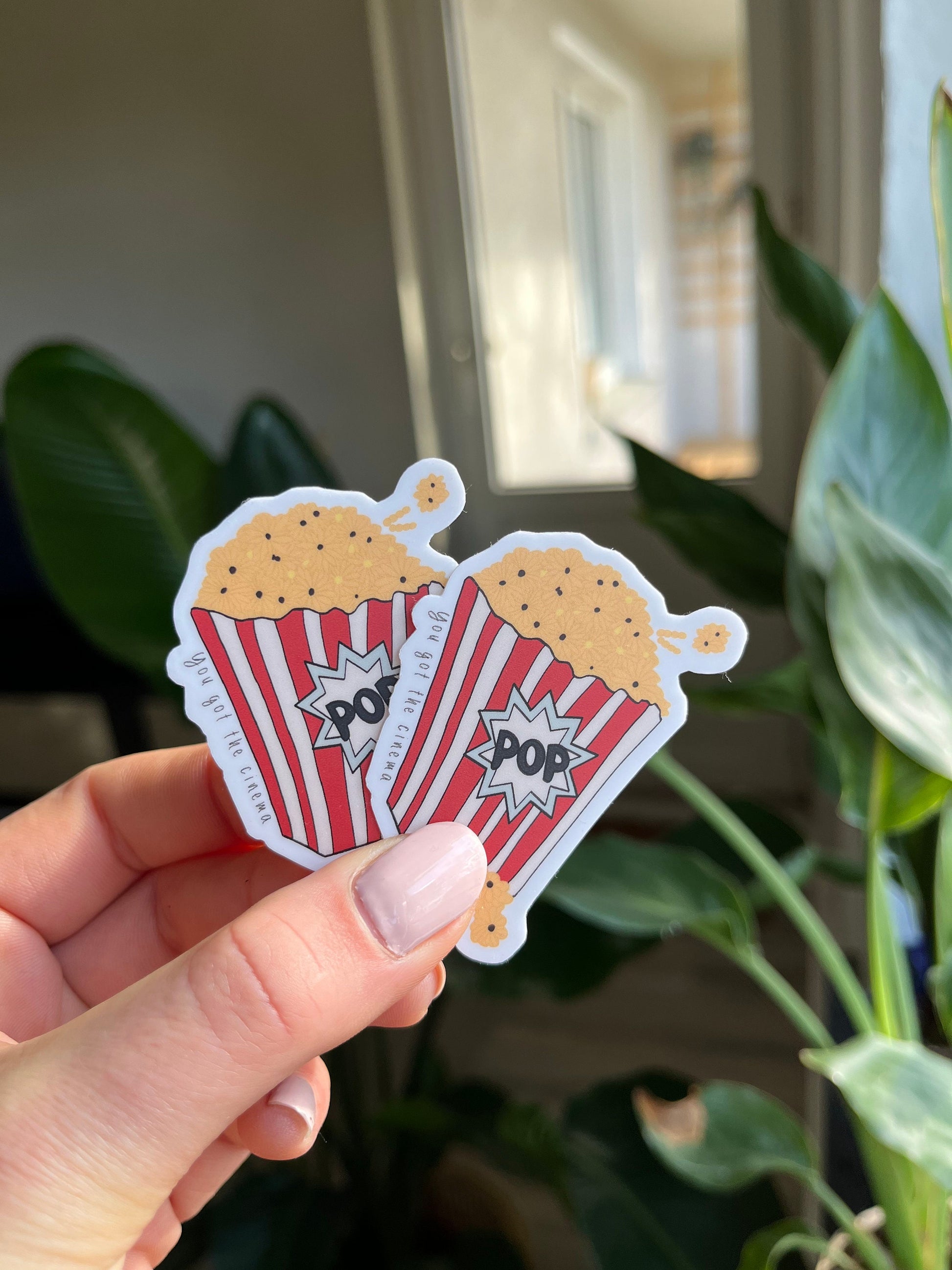 waterproof Cinema popcorn sticker