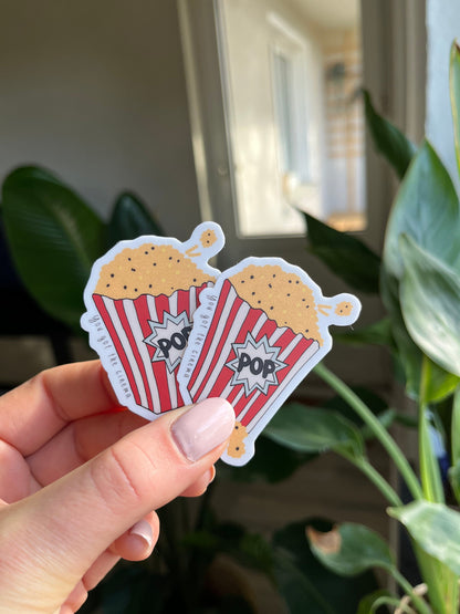 waterproof Cinema popcorn sticker
