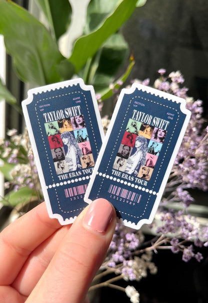 Waterproof Taylor Eras Tour Ticket Sticker