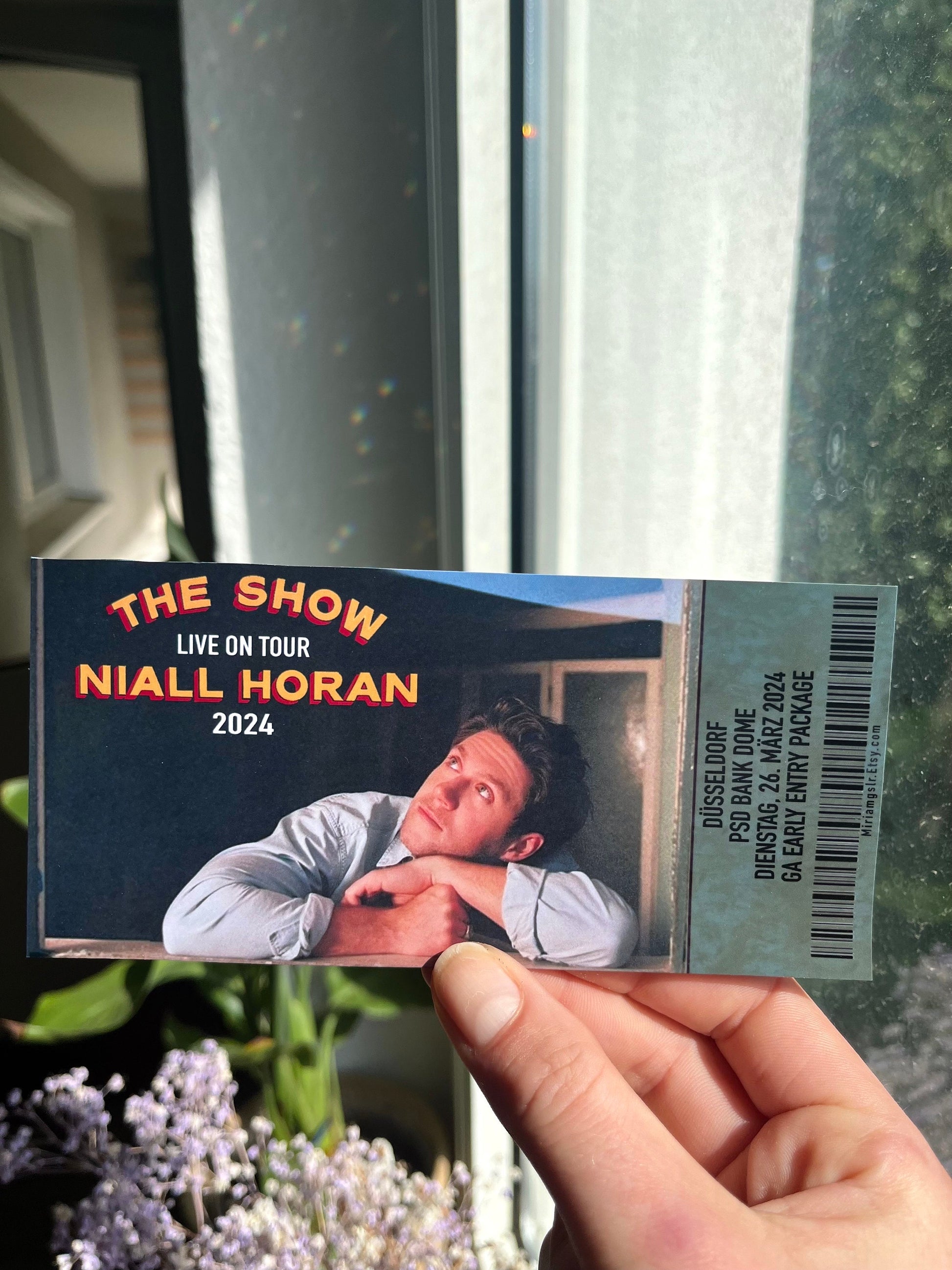 Niall the show Souvenir Ticket personalisierbar