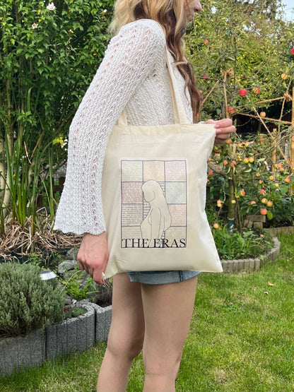 Eras lyrics tote bag