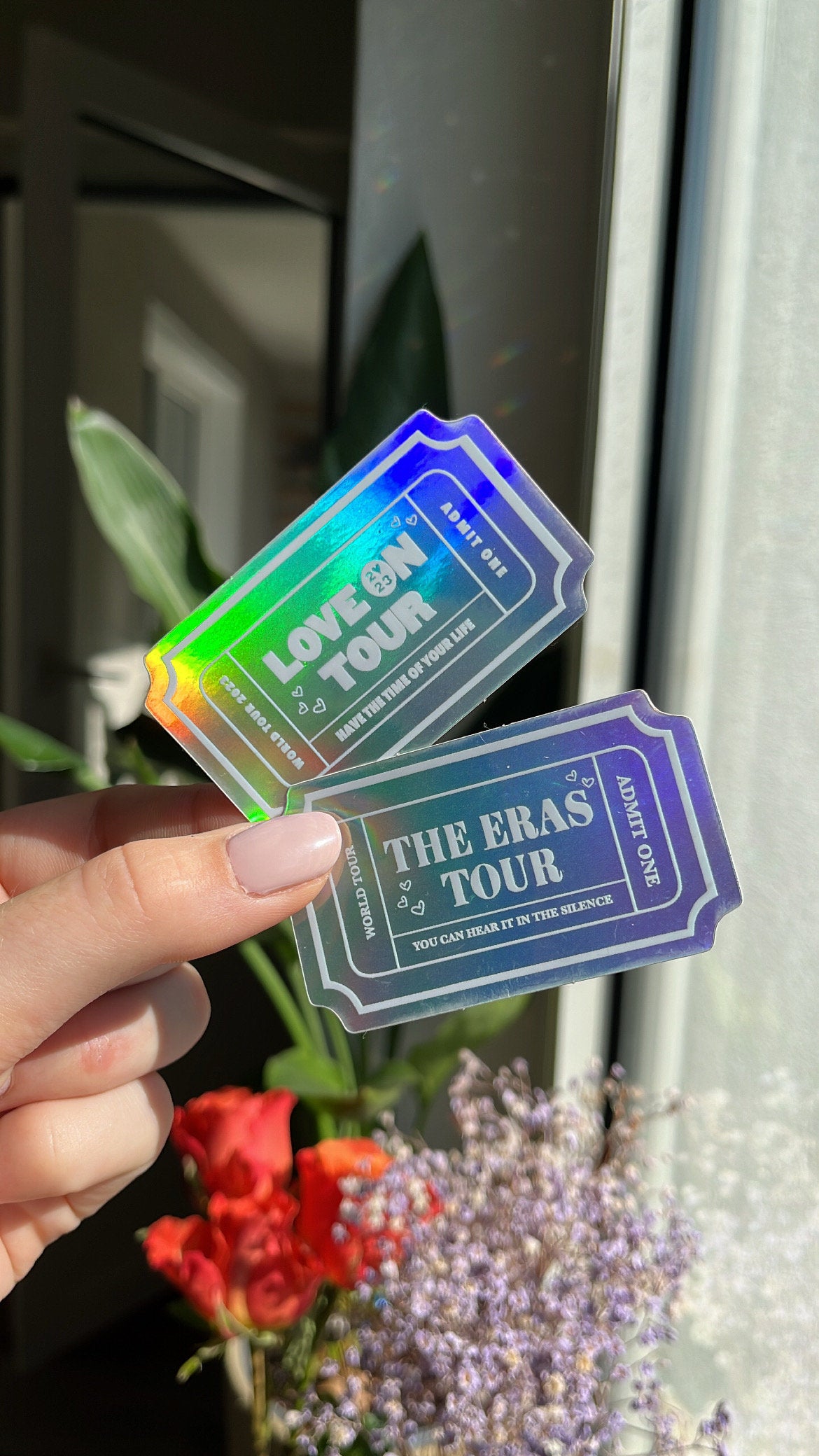 Eras / HS Tour holographic ticket Stickers