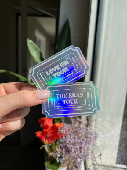 Eras / HS Tour holographic ticket Stickers